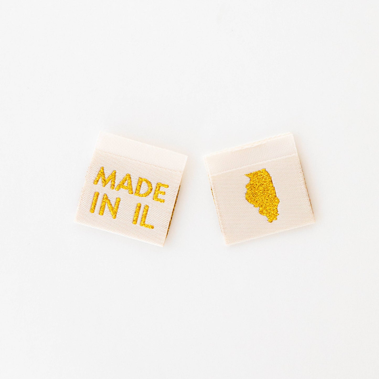 Made in My State Gold Woven Labels