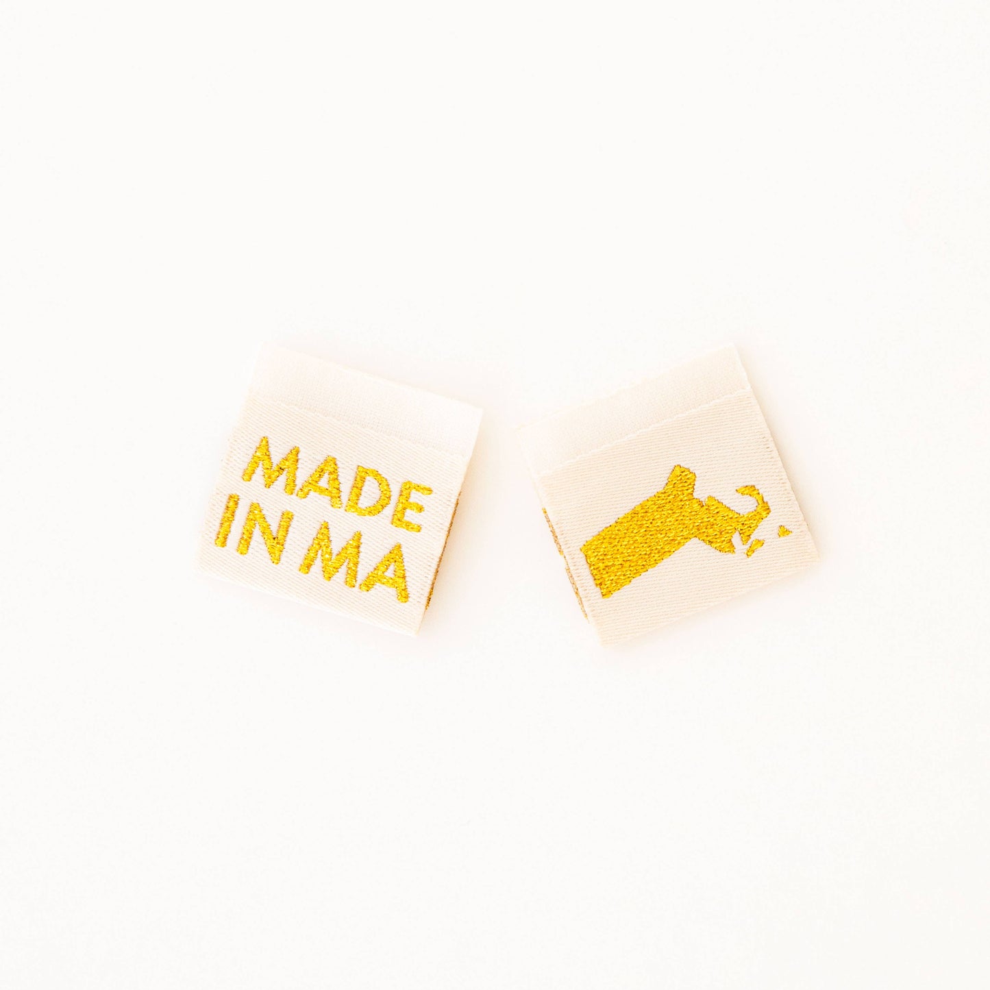 Made in My State Gold Woven Labels