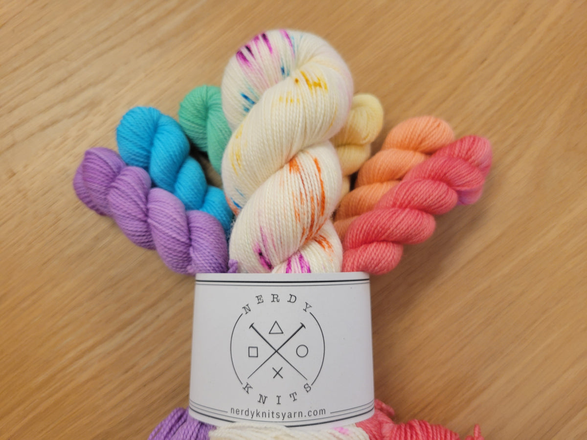 Nerdy Knits Rainbow Road Collection