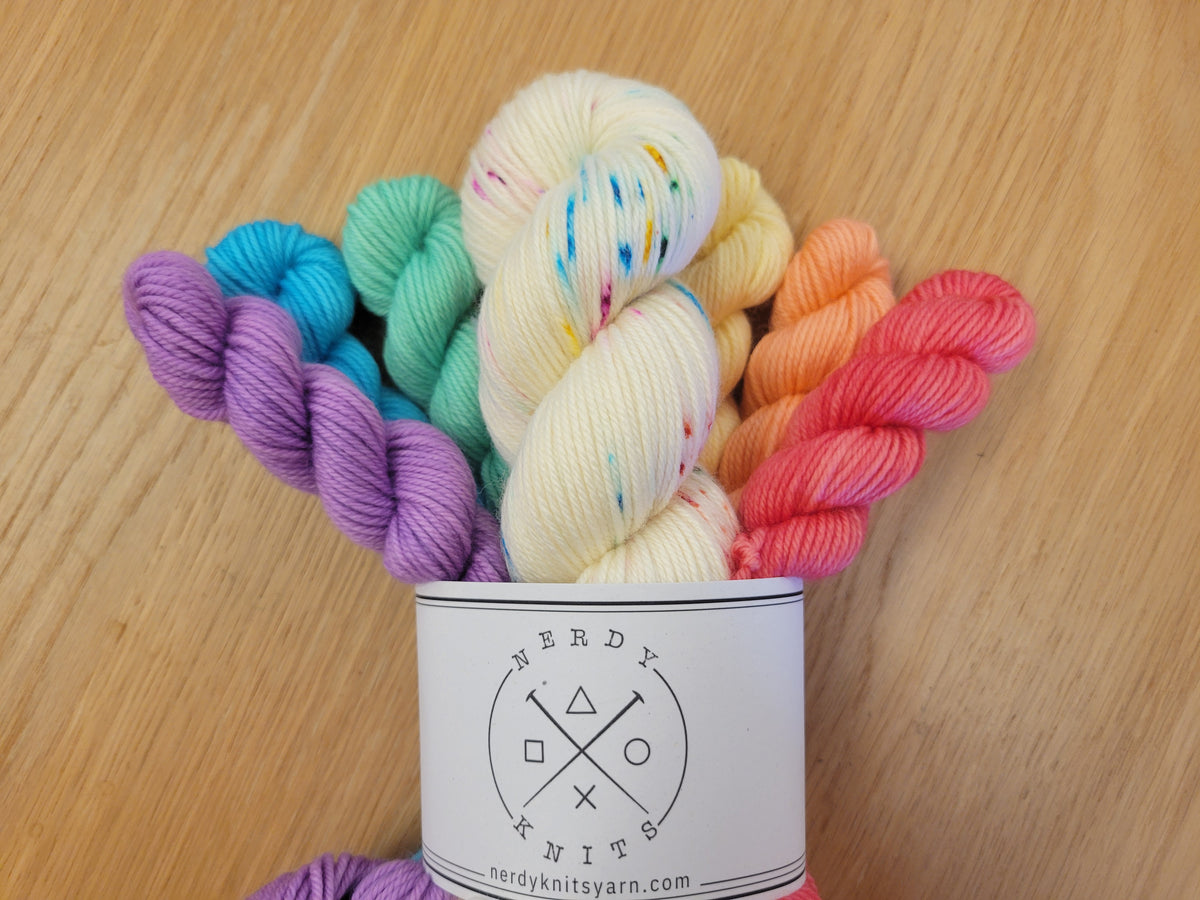 Nerdy Knits Rainbow Road Collection