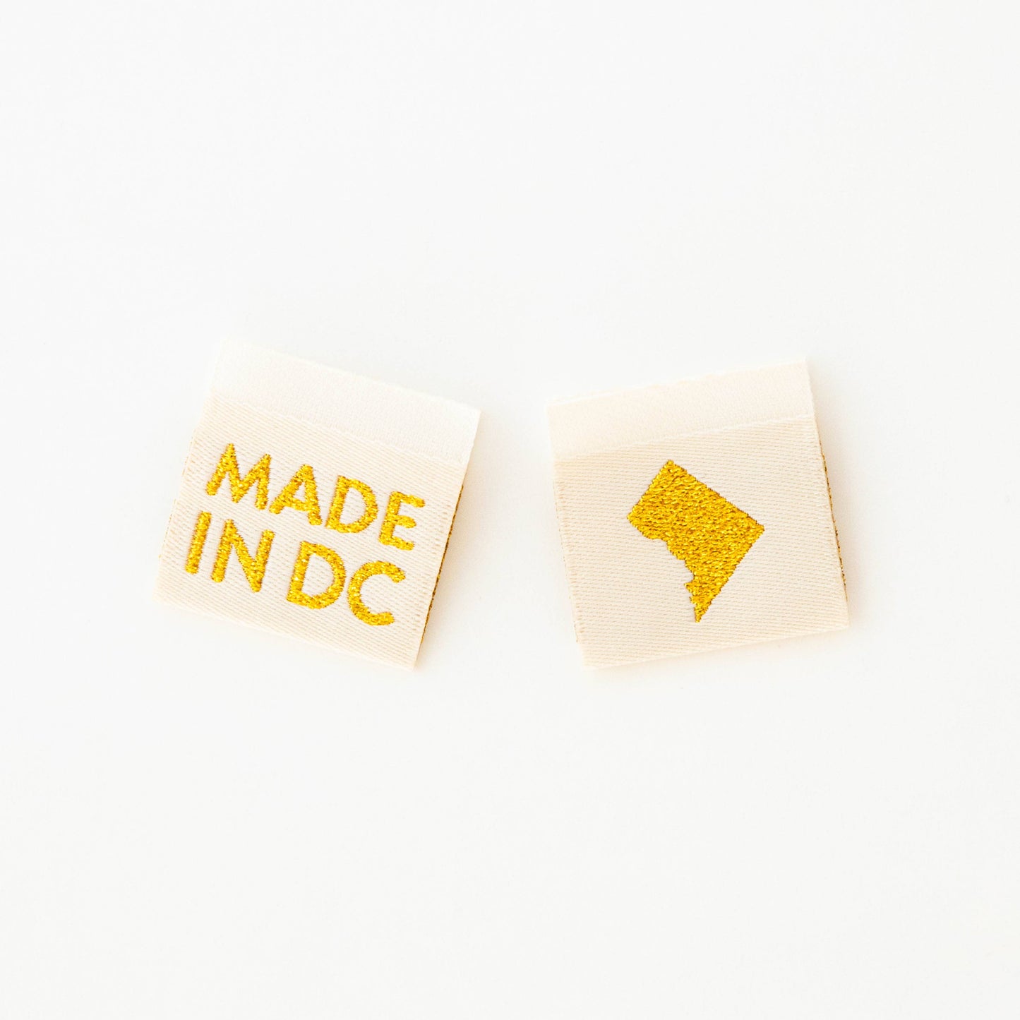 Made in My State Gold Woven Labels