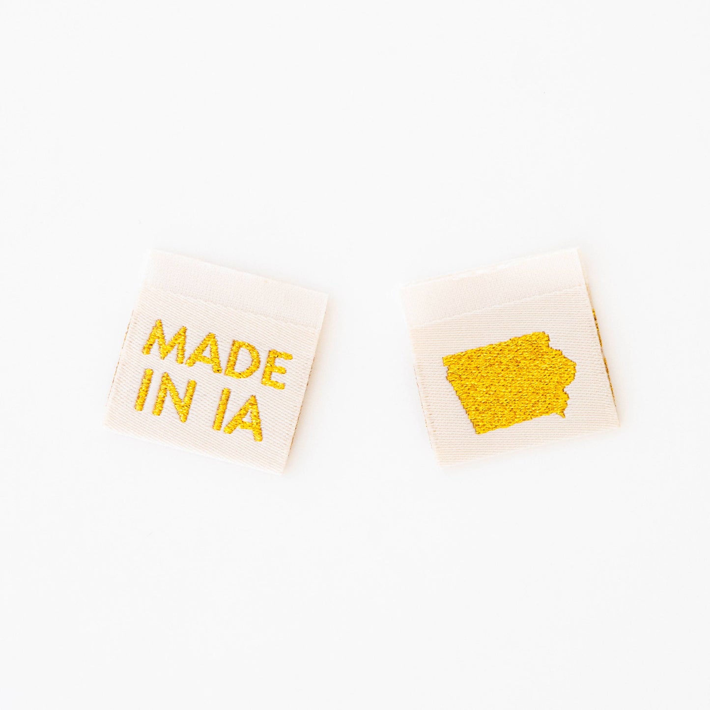 Made in My State Gold Woven Labels