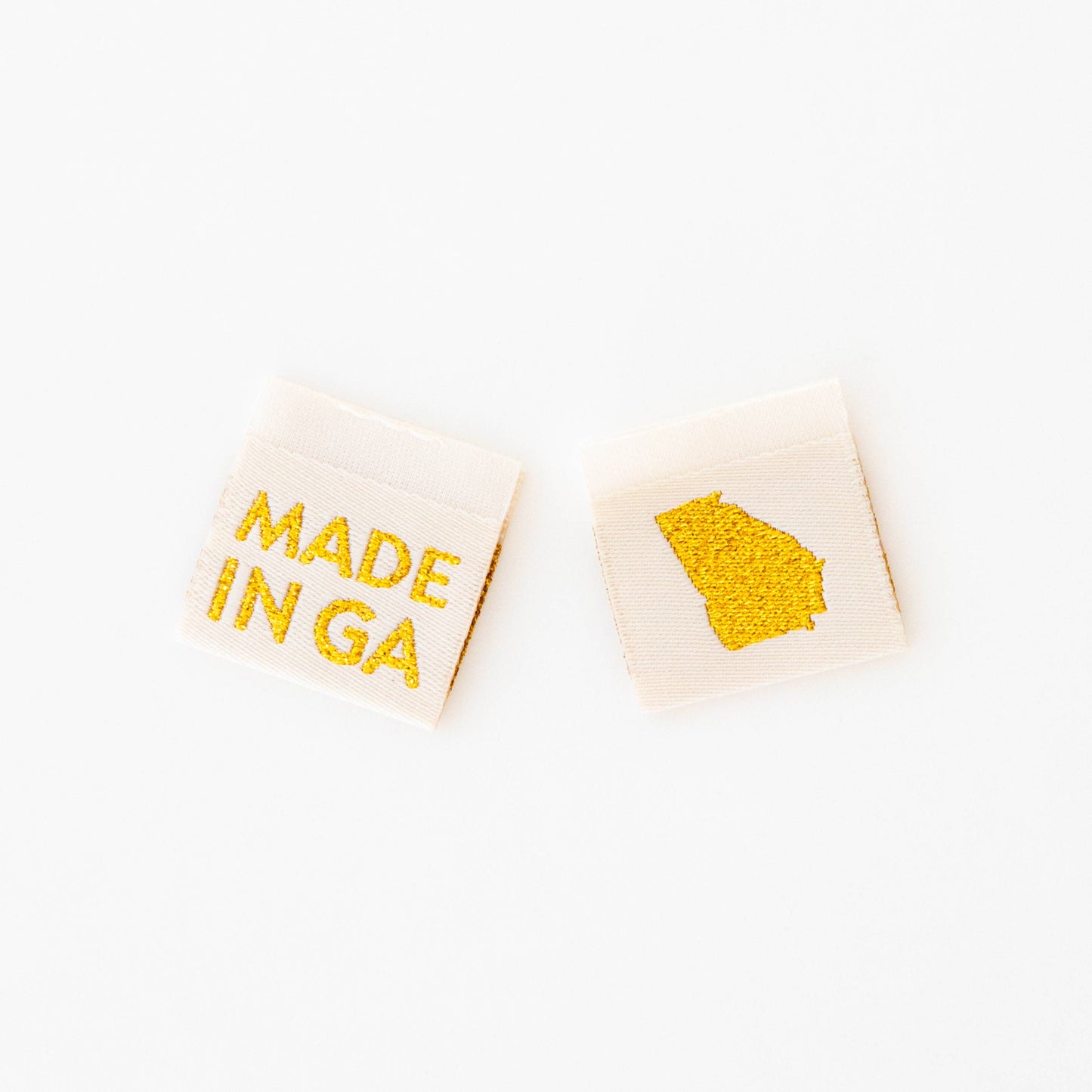 Made in My State Gold Woven Labels