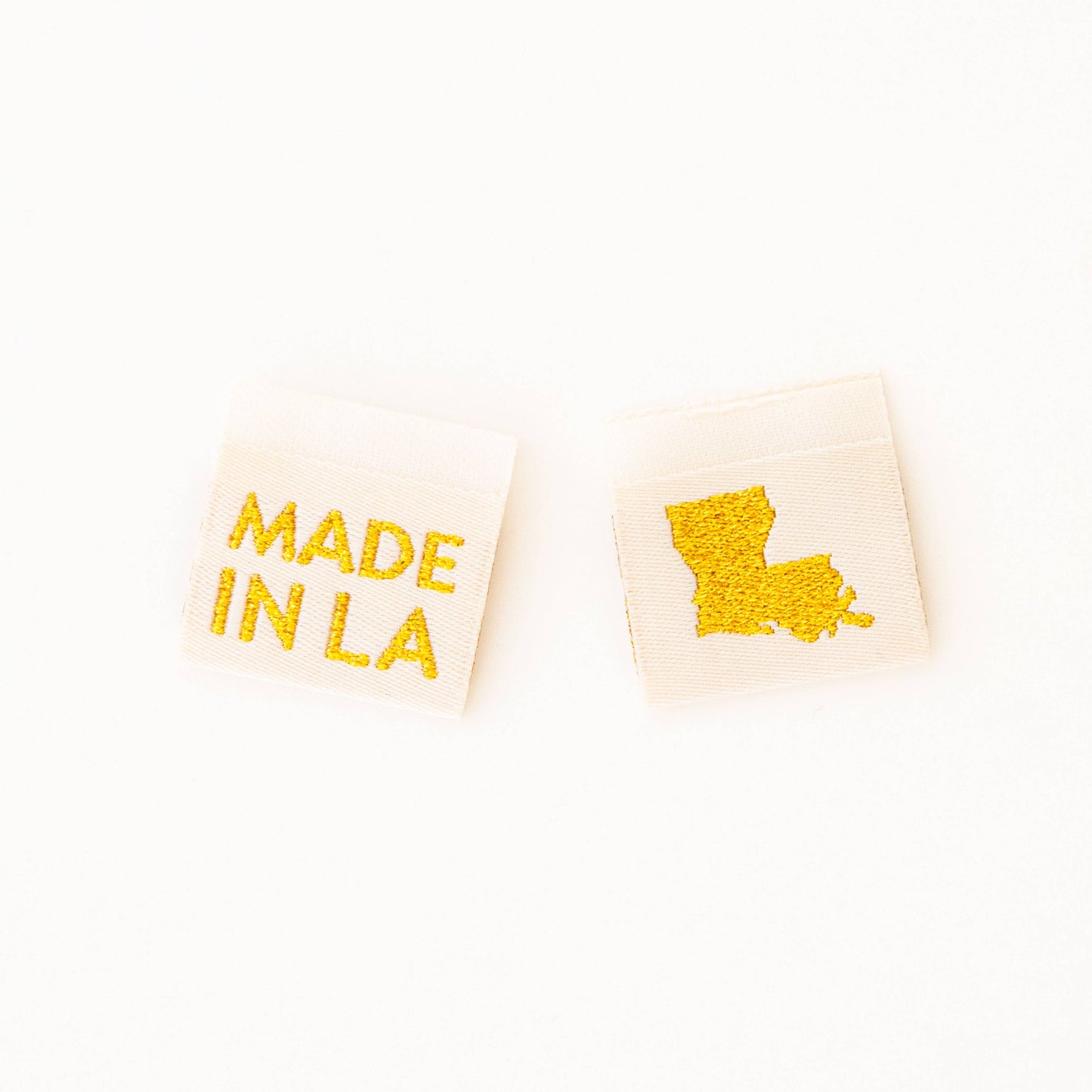 Made in My State Gold Woven Labels
