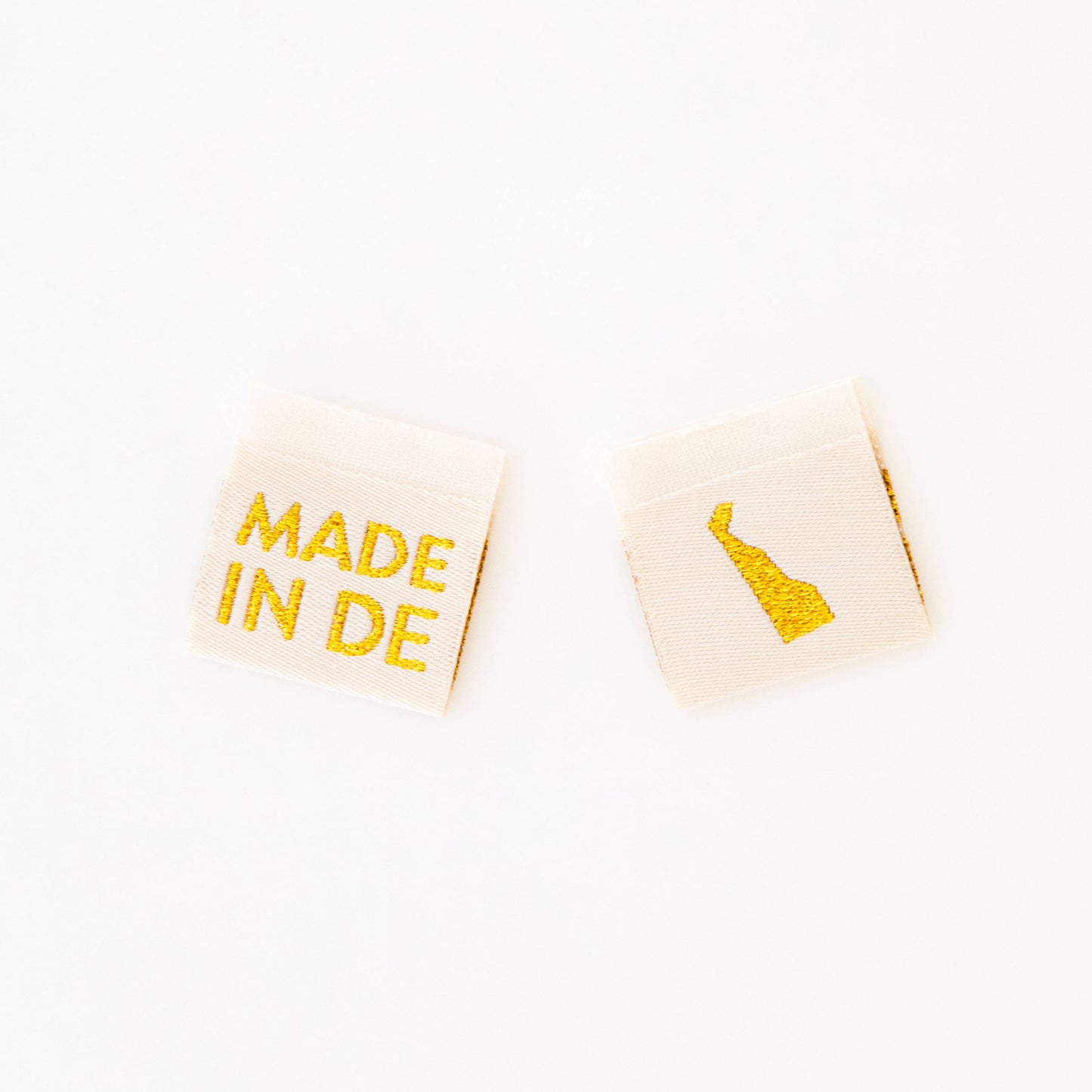 Made in My State Gold Woven Labels